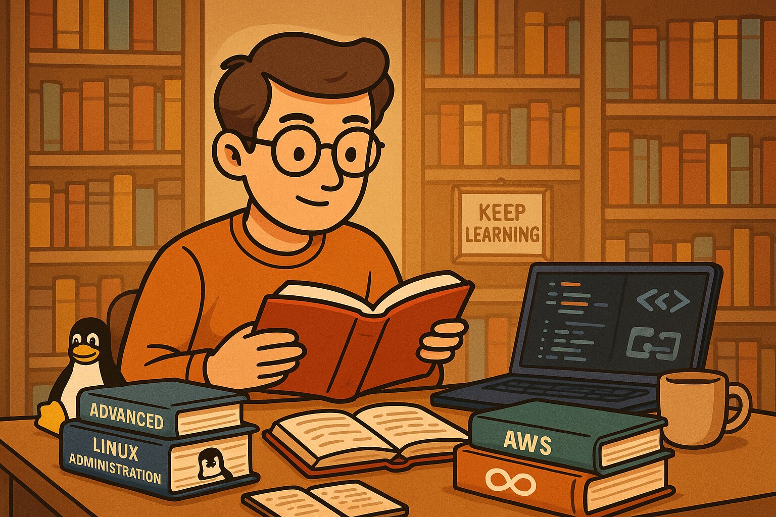 DevOps Books Illustration