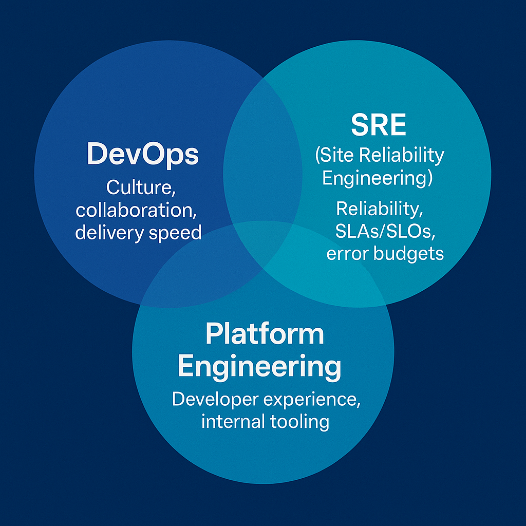 DevOps SRE Platform Engineering difference